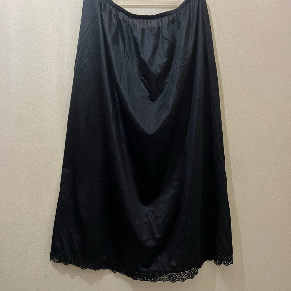 Vintage Miss Diva Black Nylon Slip